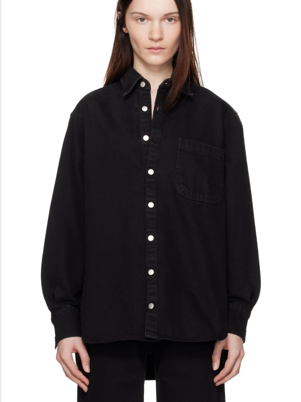 NWT Beaufille Black Deren Denim Shirt - Picture 3 of 6